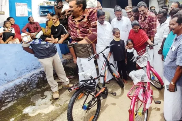 മന്ത്രി സമ്മാനിച്ച സൈക്കിൾ; രണ്ടാഴ്ചത്തെ കാത്തിരിപ്പിനൊടുവിൽ രക്ഷന്റെ മുഖത്ത് ചിരി വിരിഞ്ഞു