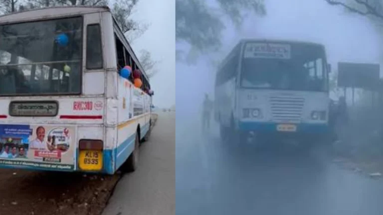 പൊന്മുടി വളവ് കയറാൻ പ്രയാസപ്പെട്ട് കെഎസ്ആർടിസി; സൗജന്യ യാത്ര ബസിൽ സ്ത്രീകളുടെ തിരക്ക് ; ആറാം വളവിൽ ബ്രേക്ക് നഷ്ടപ്പെട്ട കെഎസ്ആർടിസി രക്ഷപെട്ടത് തലനാരിഴയ്ക്ക്! New Project (1)