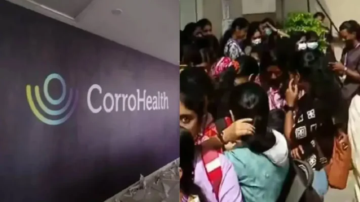 പിരിച്ചുവിടൽ മരവിപ്പിക്കാമെന്ന ഉറപ്പ് ലംഘിച്ചു; ഓഫീസുകൾക്ക് മുന്നിൽ ഗർഭിണികളടക്കമുള്ള ജീവനക്കാരുടെ  പ്രതിഷേധം