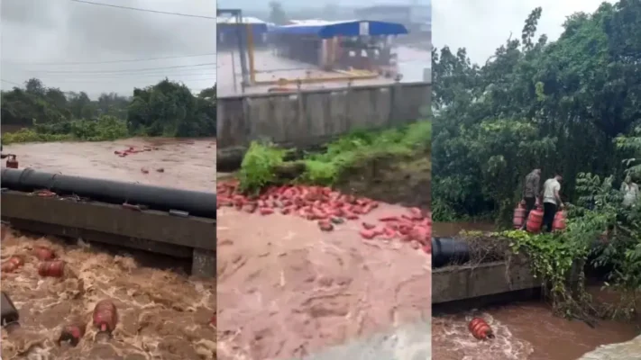 കനത്ത മഴ: എൽപിജി പ്ലാന്റിൽ വെള്ളം കയറി; ഒഴുകിപ്പോയത് 3000 സിലിണ്ടറുകൾ