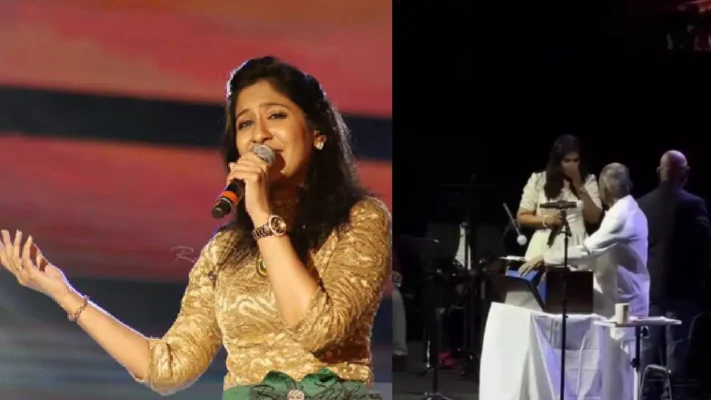 ശ്വേതയുടെ അതിമധുരമായ ഗാനം ഇടയ്ക്ക് നിന്ന് പോയി   ‘ജാനകിയമ്മയെ’ അവസാനമായി ഒരുനോക്ക് കാണാൻ കഴിഞ്ഞില്ല ഇനിയും വേദനിപ്പിക്കരുത്  ; ശ്വേതയ്ക്ക് താങ്ങായി ഇളയരാജ