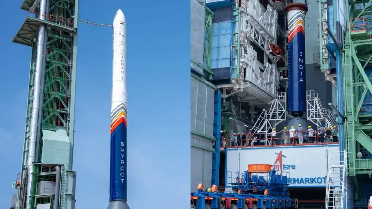 Skyroot Vikram-1 rocket ready for private orbital launch from Sriharikota