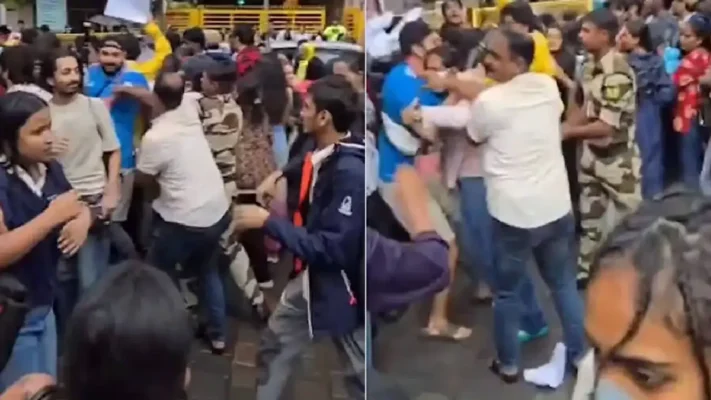 ‘ഈ പെരുമാറ്റം അംഗീകരിക്കാനാകില്ല’;  ആൾക്കൂട്ടത്തിനിടെ യുവതിയെ സ്പർശിച്ചെന്ന് ആരോപണം; സിവിൽ വേഷത്തിലെത്തിയ പൊലീസുകാരനെതിരെ പ്രതിഷേധം, എന്തുകൊണ്ട് വനിതാ പൊലീസില്ല ?