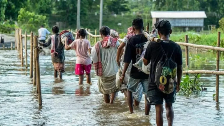 Alt: Assam flood victims and rescue operations