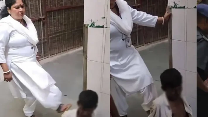 സർക്കാർ ആശുപത്രിയിൽ രോഗിയെ ചവിട്ടിപ്പരിക്കേൽപ്പിച്ച ജീവനക്കാരിക്കെതിരെ നടപടി; ദൃശ്യങ്ങൾ പുറത്ത്
