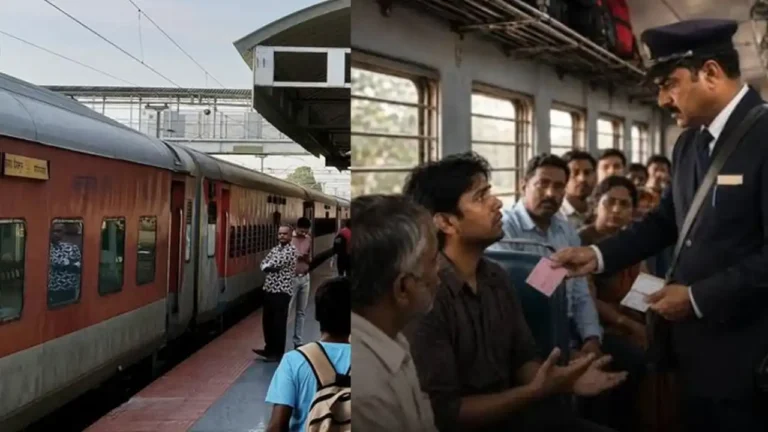 ടിക്കറ്റില്ലാതെ പിടിക്കപ്പെട്ടാൽ ഇനി വൻ പിഴ ഉറപ്പ്; കൊല്ലത്ത് 7000 രൂപ ശിക്ഷ, പുകവലിക്കും ലേഡീസ് കോച്ചിനും കനത്ത പിഴ ; ജൻ വിശ്വാസ് നിയമം കർശനം! Indian Railways ticket checking RPF fine ട്രെയിൻ ടിക്കറ്റ് പരിശോധന ചിത്രം
